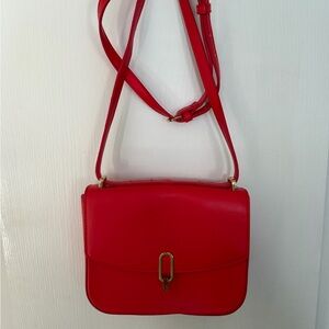 Red Leather Crossbody Bag